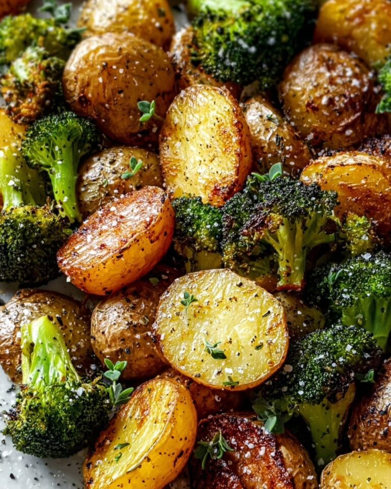 Roasted Parmesan Potatoes & Broccoli Recipe