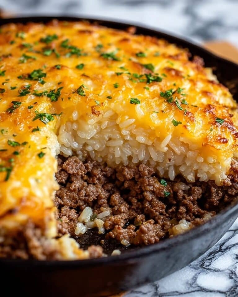 Cheesy Ground Beef and Rice Casserole Recipe