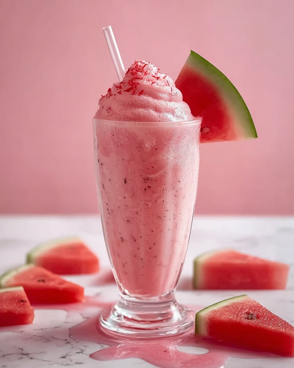 Watermelon Strawberry Coconut Smoothie Recipe - Recipe Image