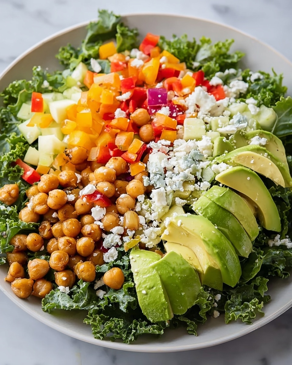 Chopped Salad with Chickpeas, Feta, and Avocado Recipe - Recipe Image