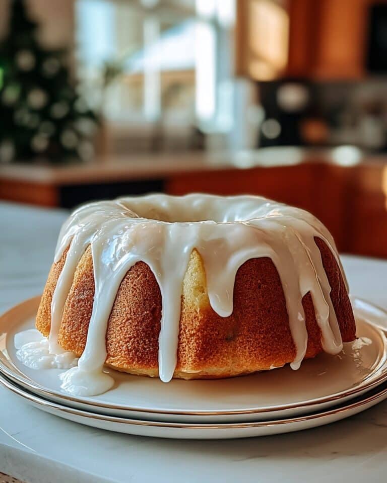 Delightful Vanilla Buttermilk Pound Cake with Cream Cheese Glaze Recipe