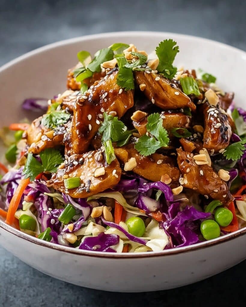 Sesame Chicken Cabbage Crunch Salad Recipe