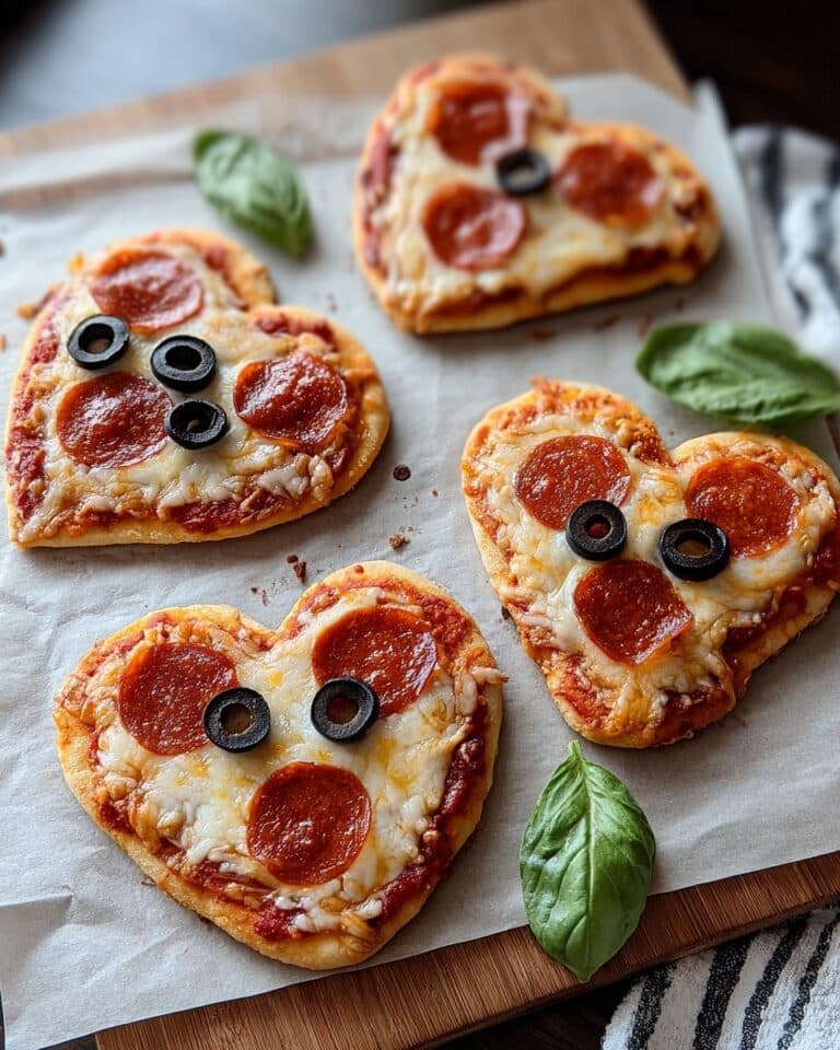 Heart Shaped Mini Pizzas Recipe