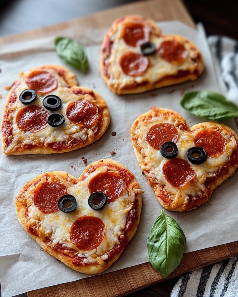 Heart Shaped Mini Pizzas Recipe