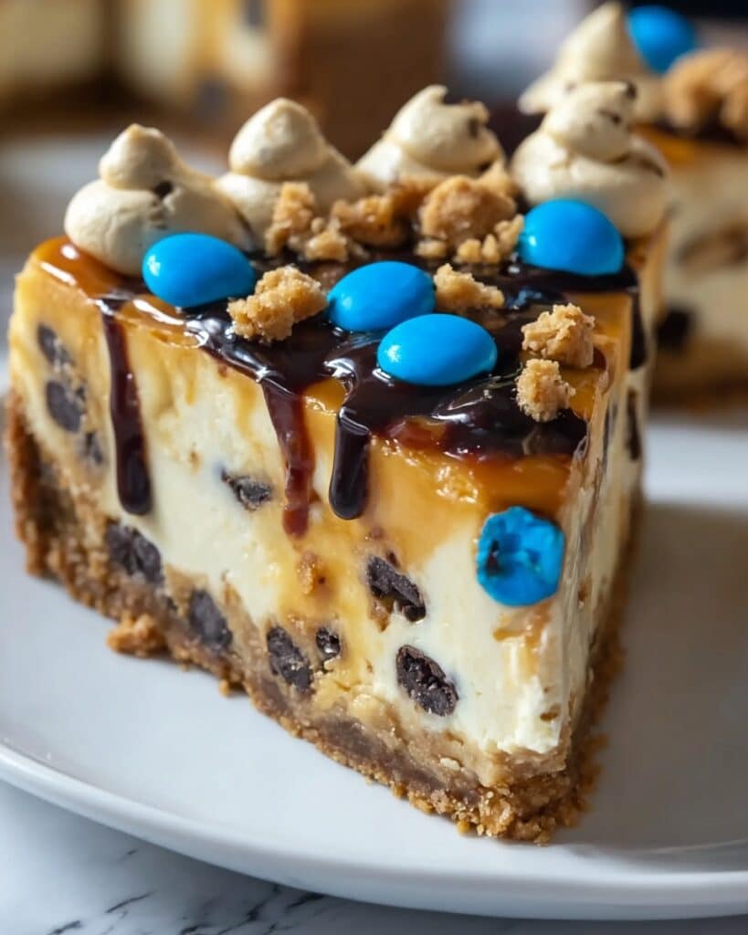 Monster Cookie Peanut Butter Cheesecake Pie Recipe