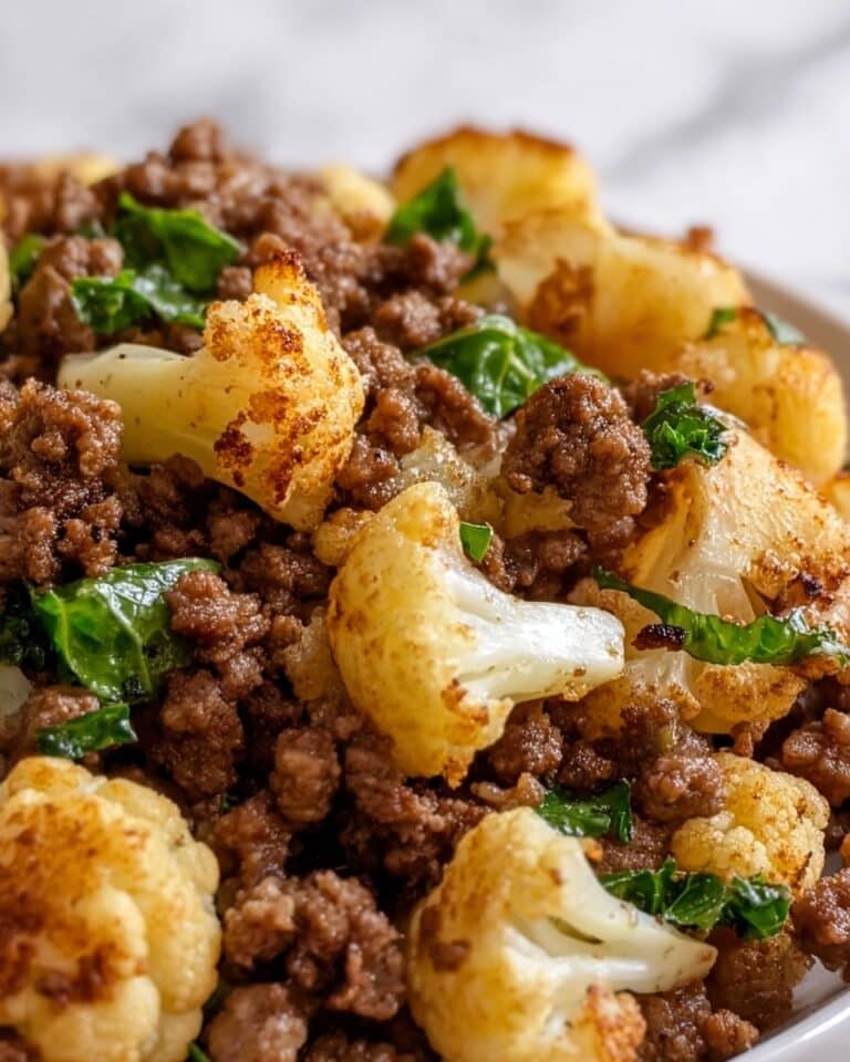 Garlic Butter Ground Turkey with Cauliflower Skillet Recipe