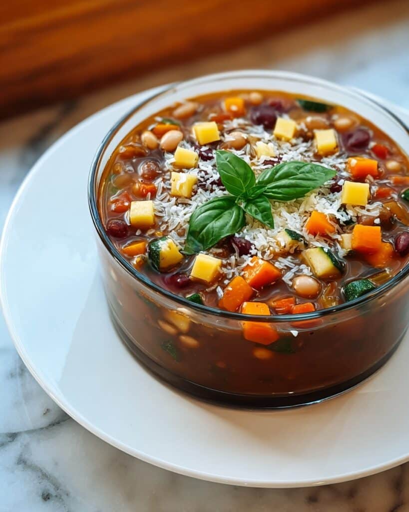 Homemade Slow Cooker Minestrone Soup Recipe