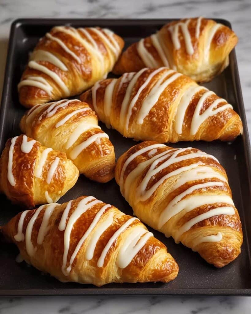Pumpkin Pie Crescents with Maple Glaze Recipe