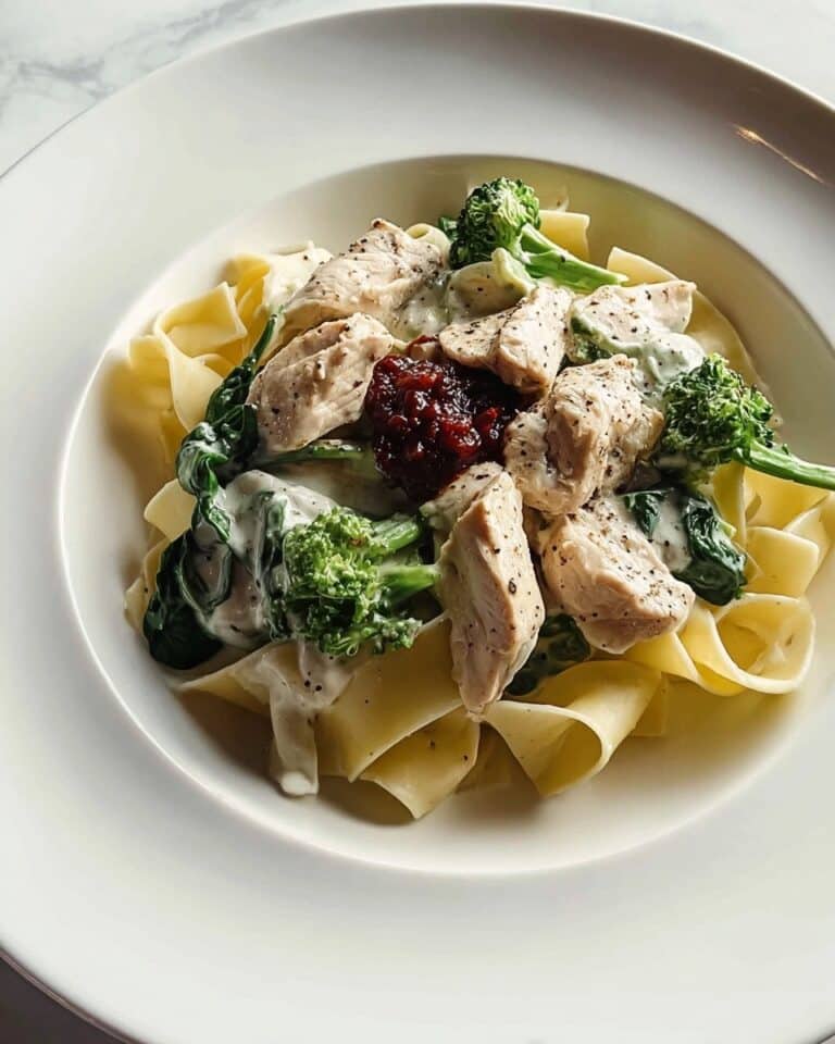 Creamy Chicken and Spinach Pasta with Broccoli Recipe