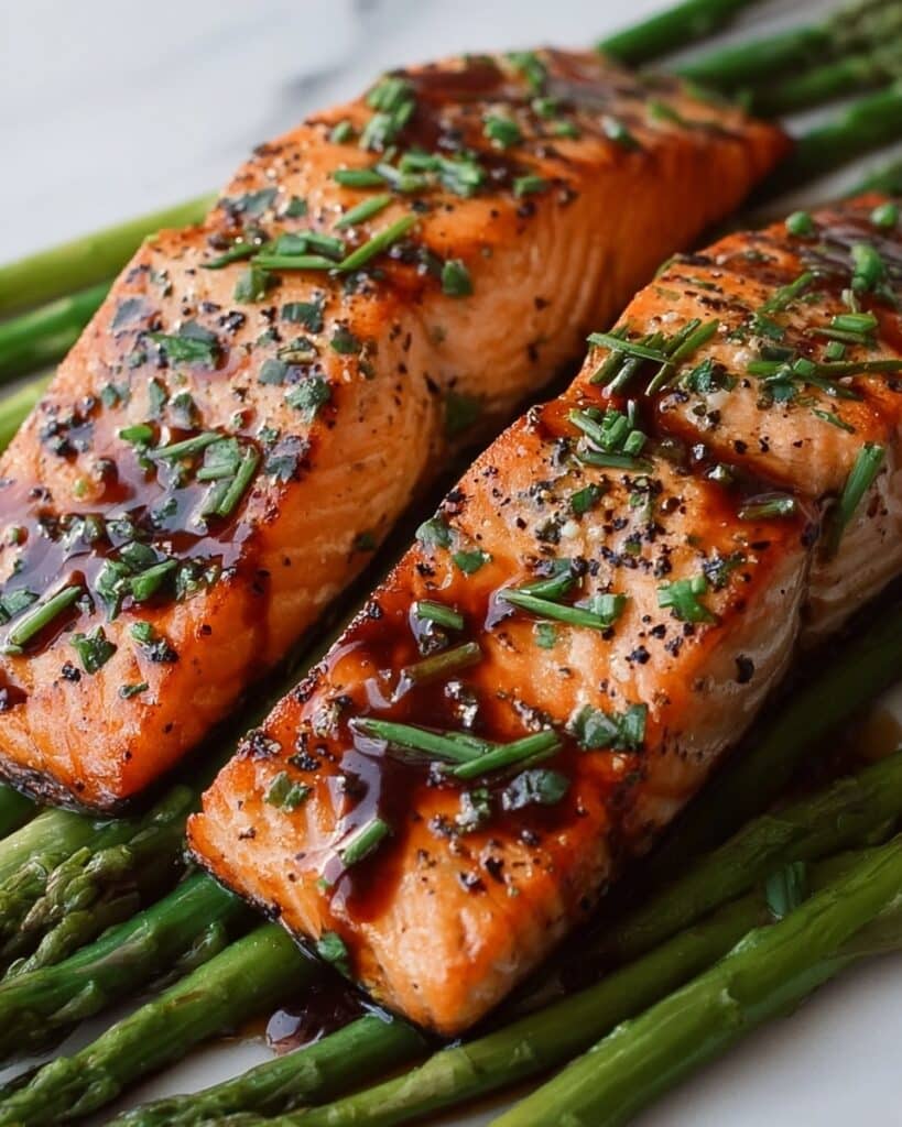 Balsamic Glazed Salmon with Asparagus Recipe