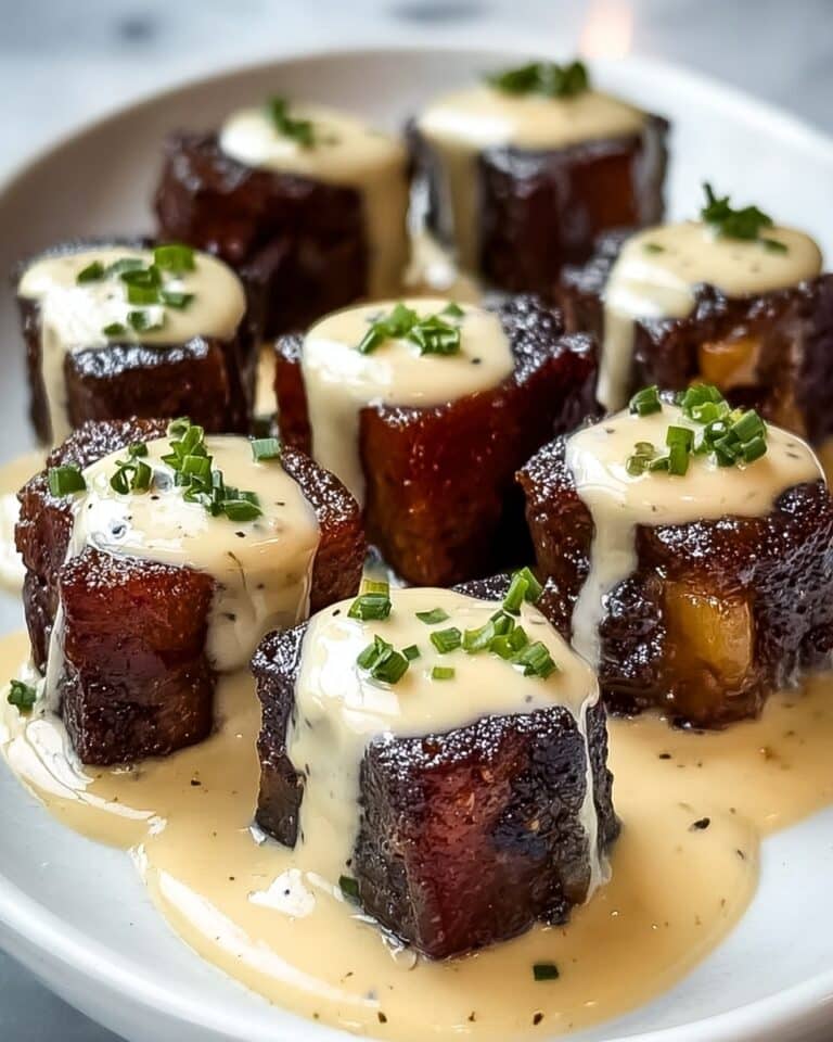 Garlic Butter Steak Bites with Parmesan Cream Sauce Recipe
