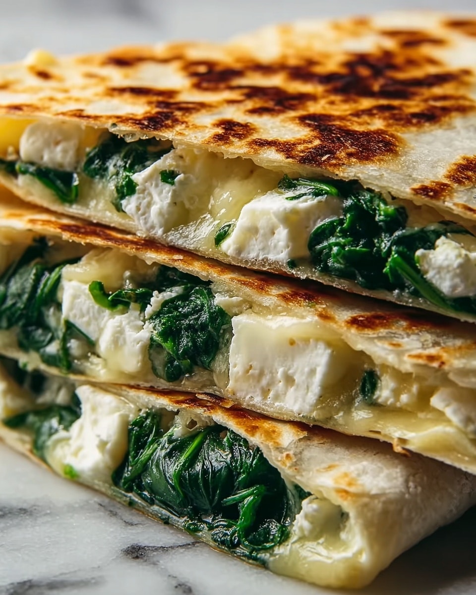 Spinach and Feta Cheese Quesadillas Recipe - Recipe Image