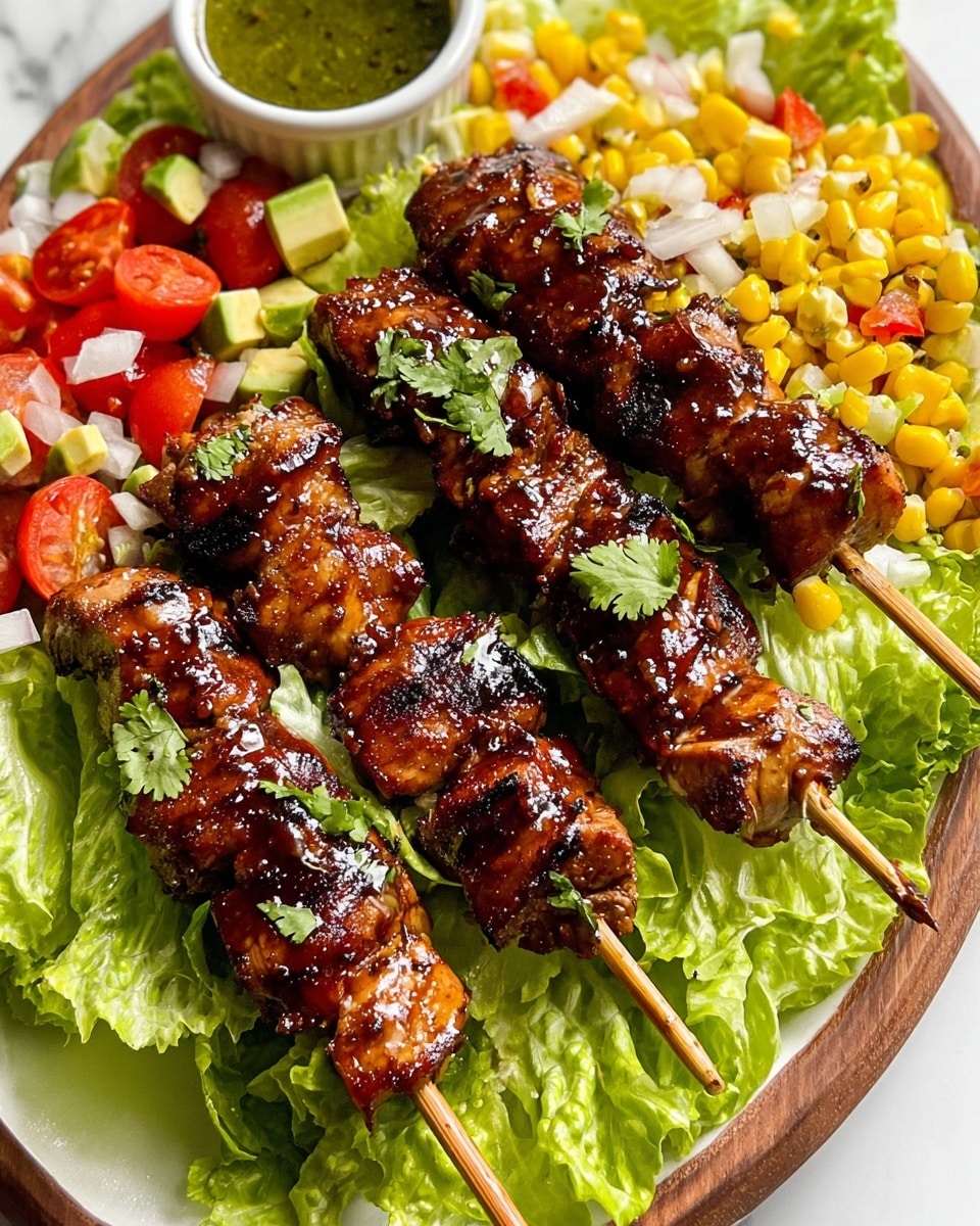 BBQ Chicken Skewer Salad with Herby Ranch Dressing Recipe - Recipe Image