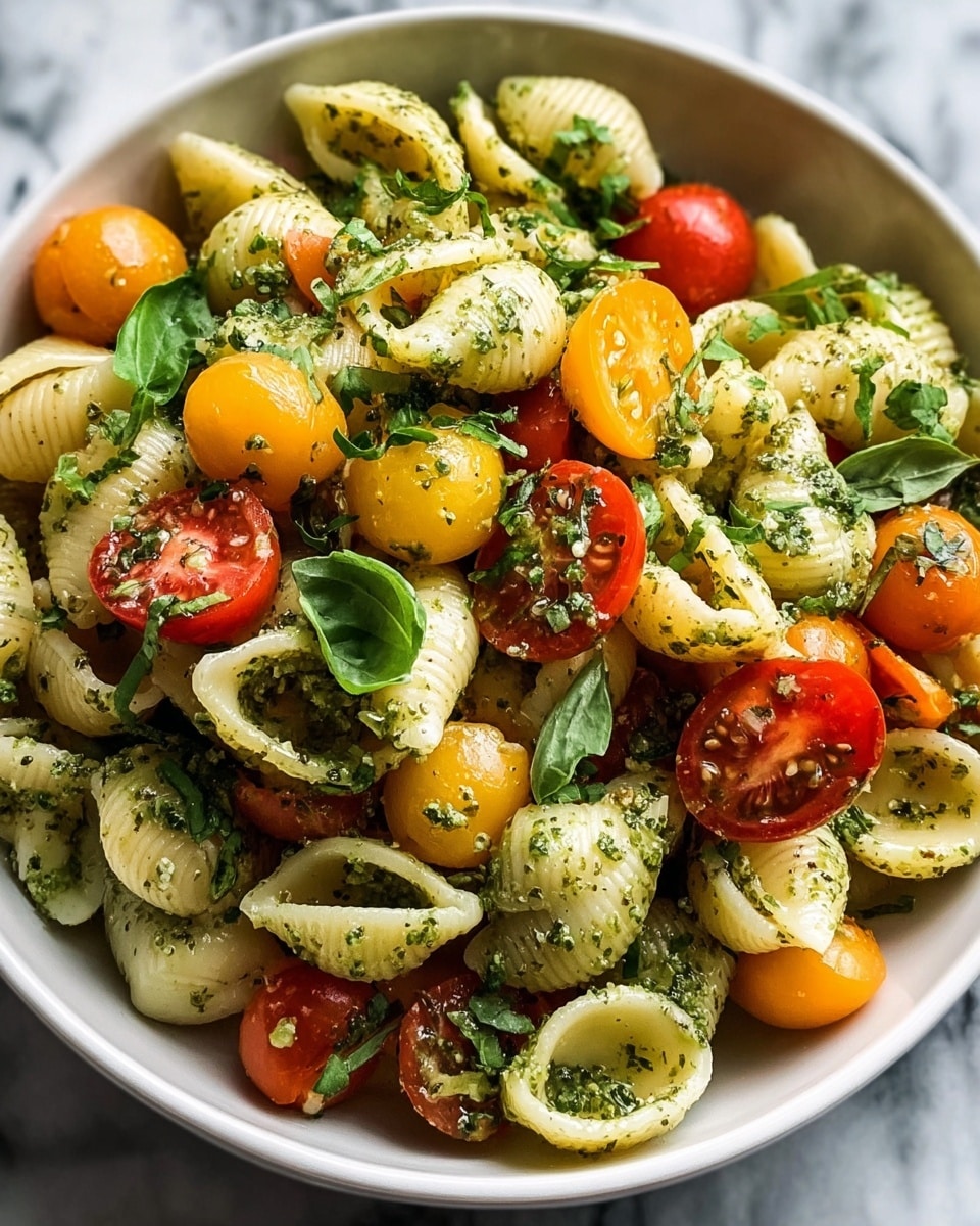 Pesto Pasta Salad with Zucchini, Squash, and Pine Nuts Recipe - Recipe Image