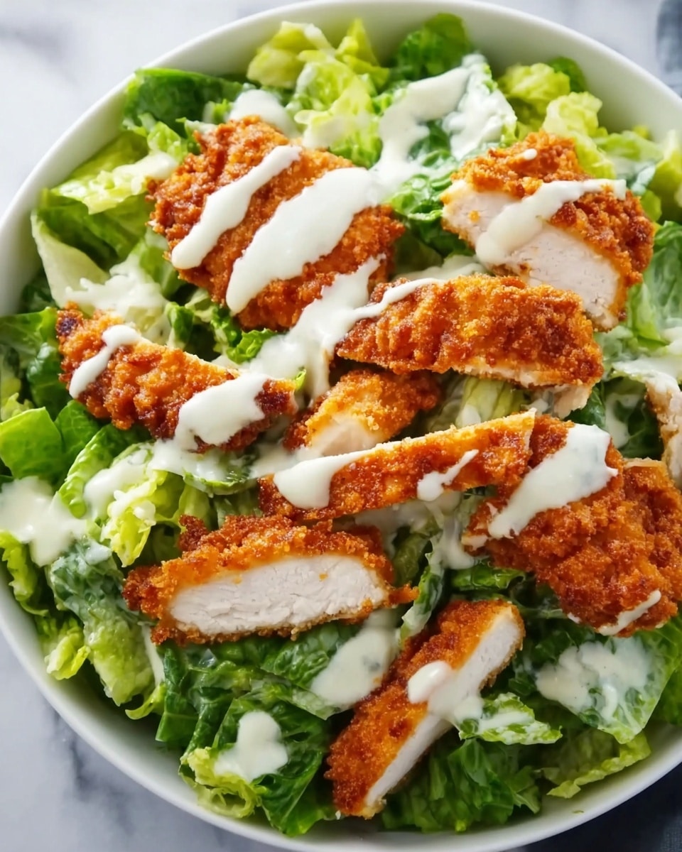 Crispy Chicken Caesar Salad Recipe - Recipe Image