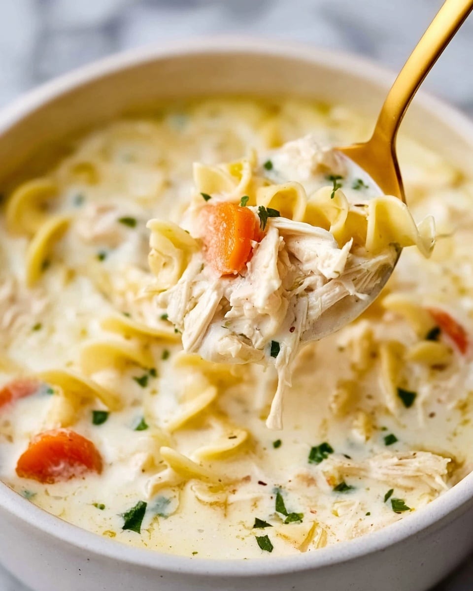 Creamy Chicken Noodle Soup Recipe - Recipe Image