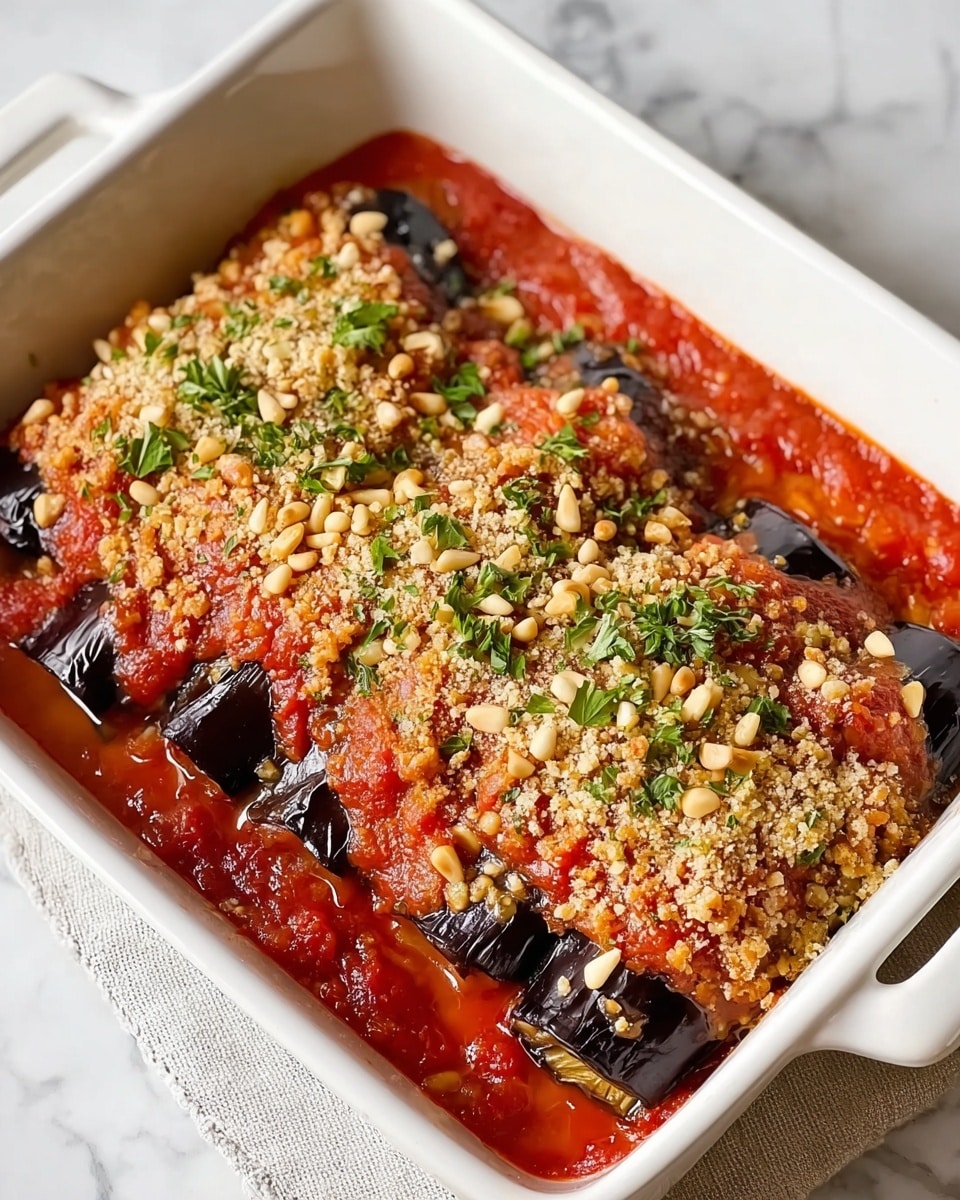 Involtini di Melanzane (Eggplant Roll-Ups) with Tomato and Cheese Filling Recipe - Recipe Image