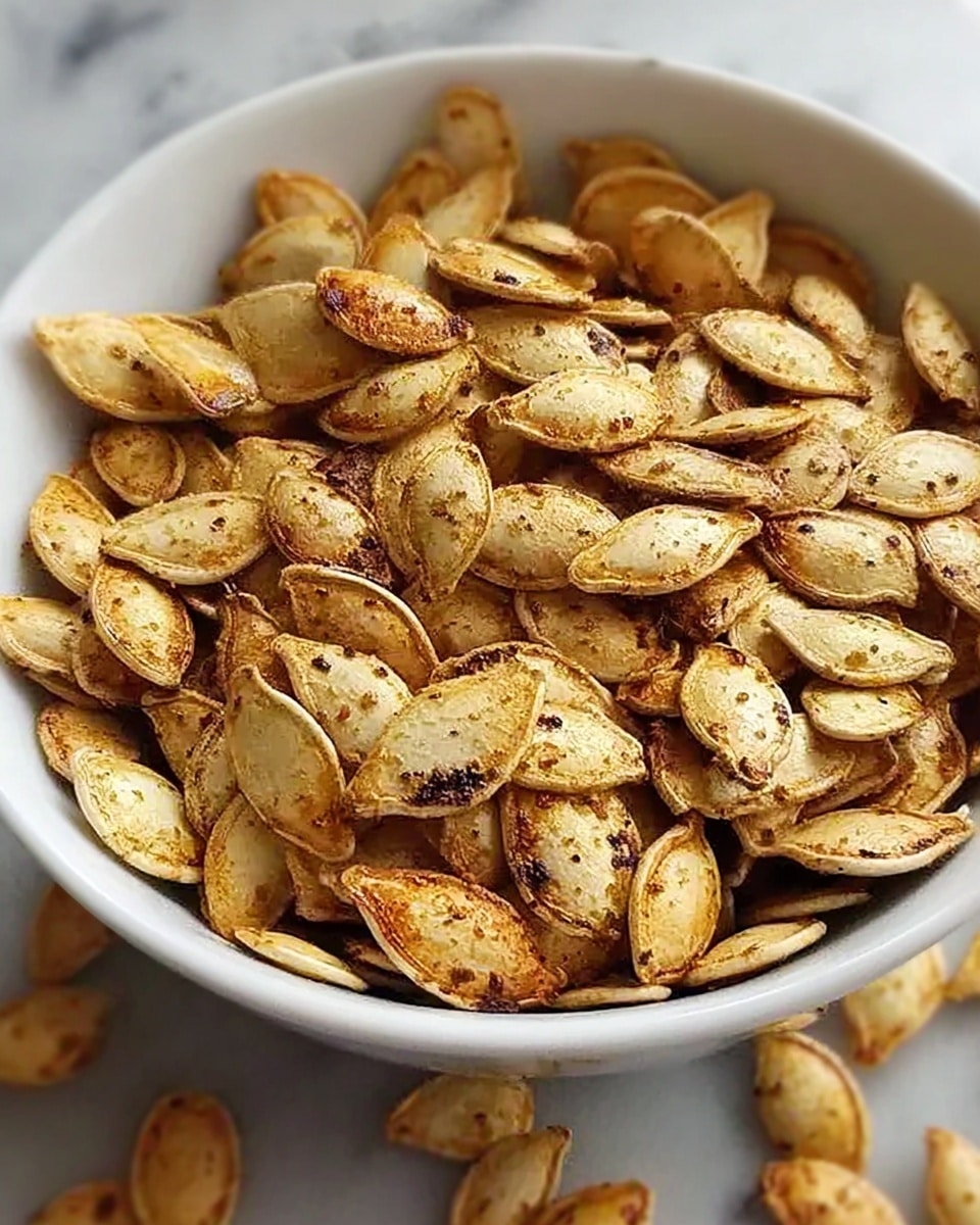 Spicy Harissa Roasted Pumpkin Seeds Recipe - Recipe Image