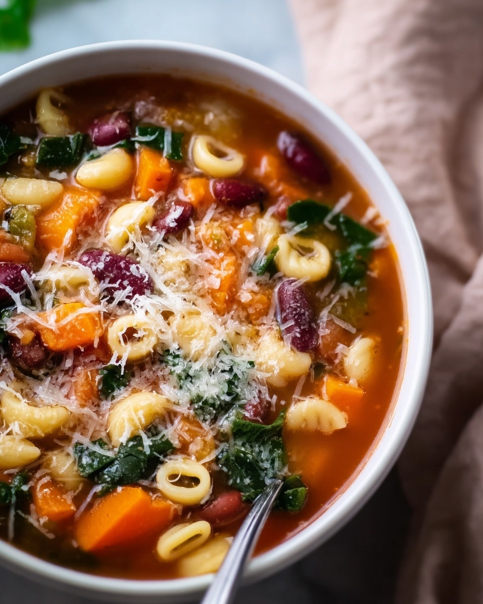 Classic Minestrone Soup with Gluten-Free Noodles Recipe - Recipe Image
