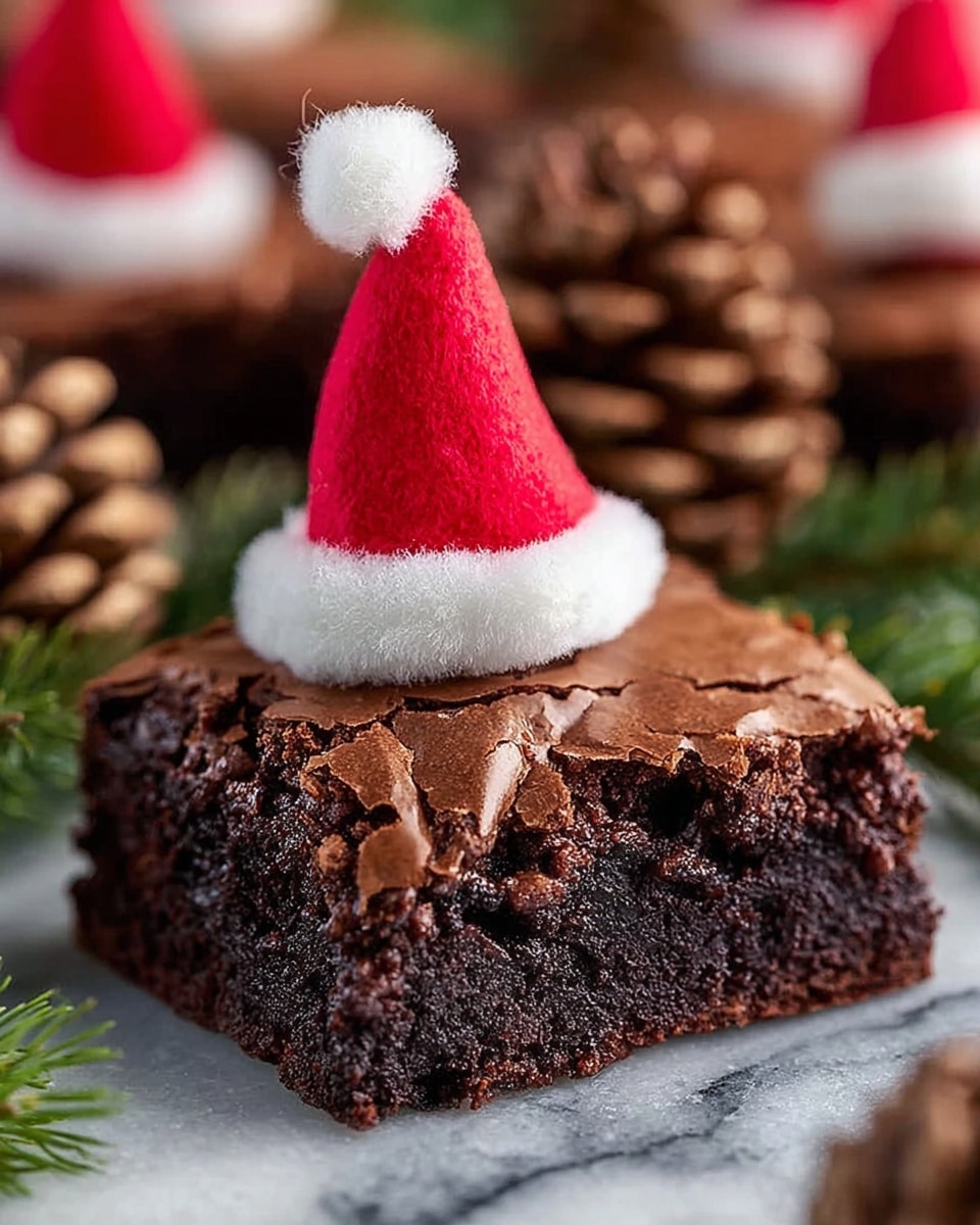 Santa Hat Brownies Recipe - Recipe Image