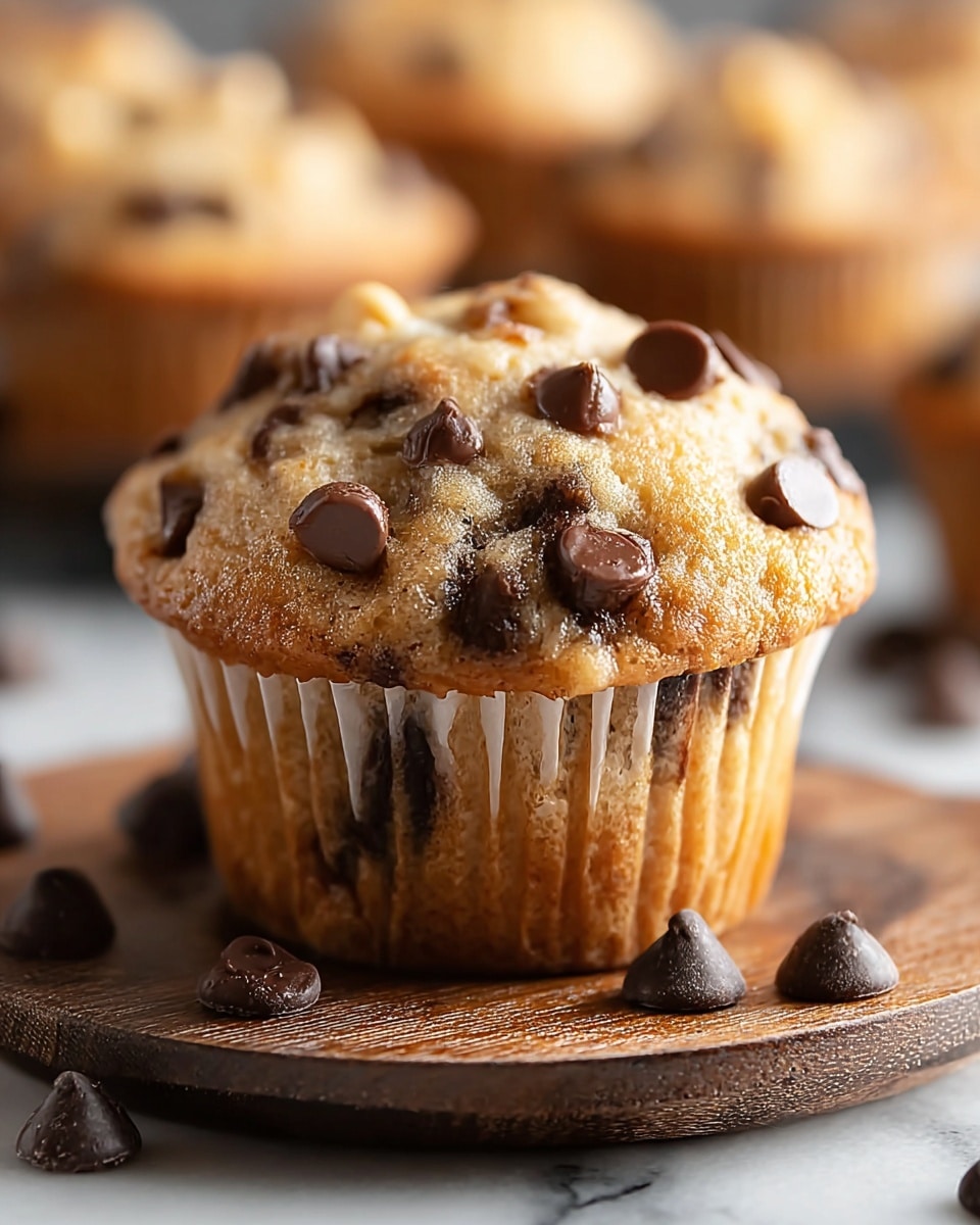 Greek Yogurt Peanut Butter Muffins with Chocolate Chips Recipe - Recipe Image