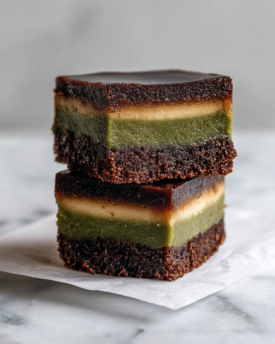 Matcha Brownie Mochi (Brochi) Recipe - Recipe Image