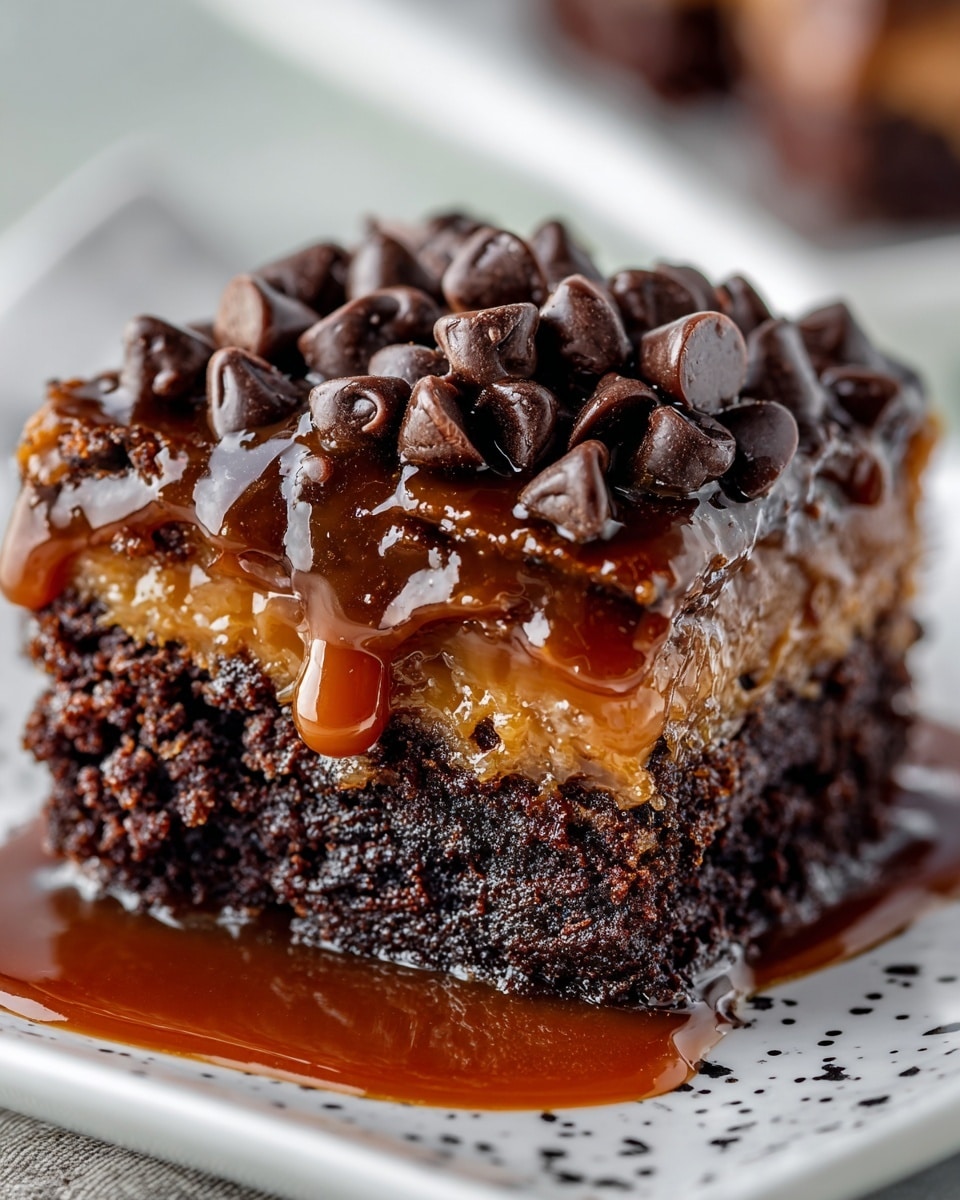 German Chocolate Poke Cake Recipe - Recipe Image