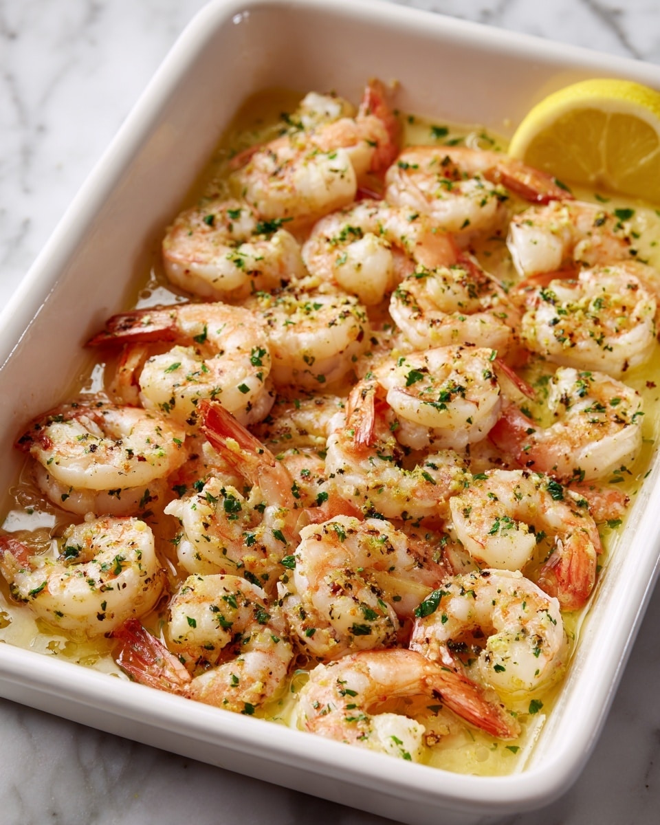 Baked Shrimp with Garlic Lemon Butter Sauce Recipe - Recipe Image