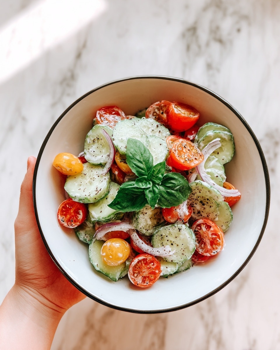 Cucumber Salad with Red Onion and Fresh Dill Recipe - Recipe Image