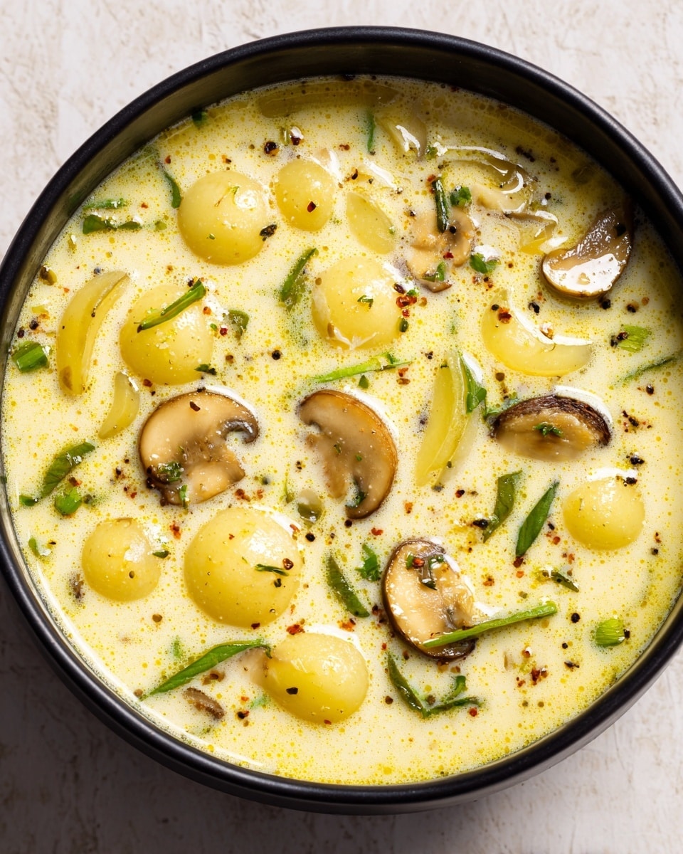 Creamy Mushroom Potato Soup Recipe - Recipe Image