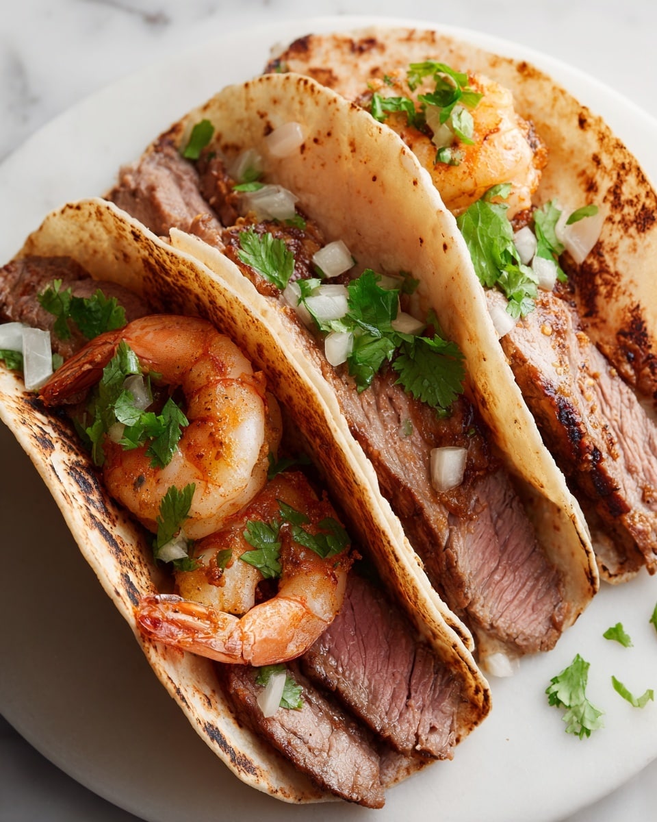 Street-Style Steak and Shrimp Tacos Recipe - Recipe Image