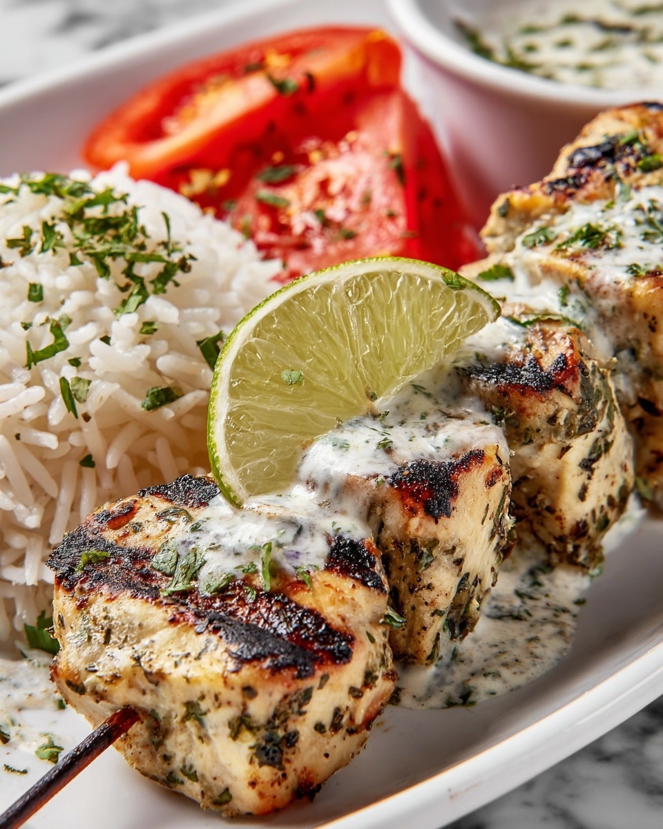 Grilled Chicken Souvlaki with Lemon and Oregano Recipe - Recipe Image