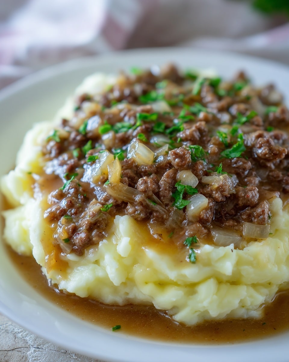 Ground Beef Gravy with Mashed Potatoes Recipe - Recipe Image