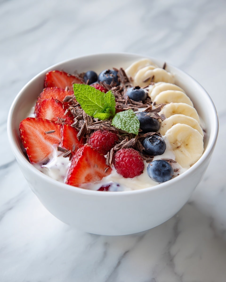 Red White and Blue Cheesecake Salad Recipe - Recipe Image
