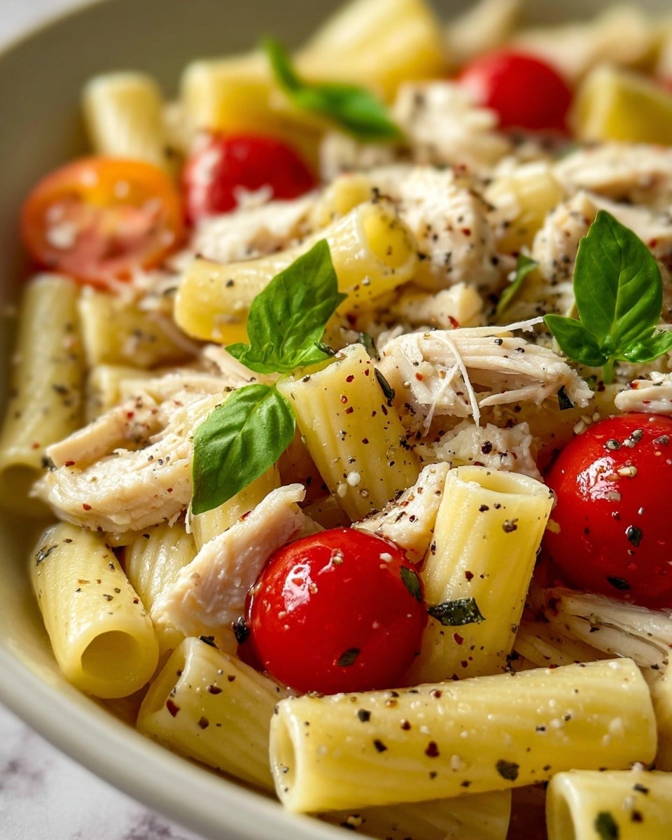 High Protein Chicken Pasta Salad Recipe - Recipe Image