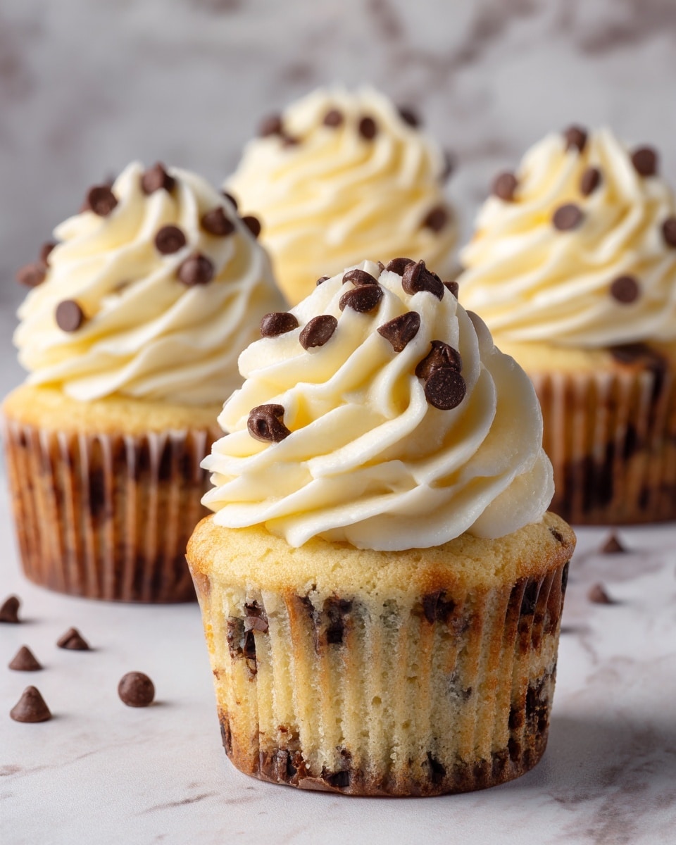 Chocolate Chip Cookie Dough Cupcakes Recipe - Recipe Image