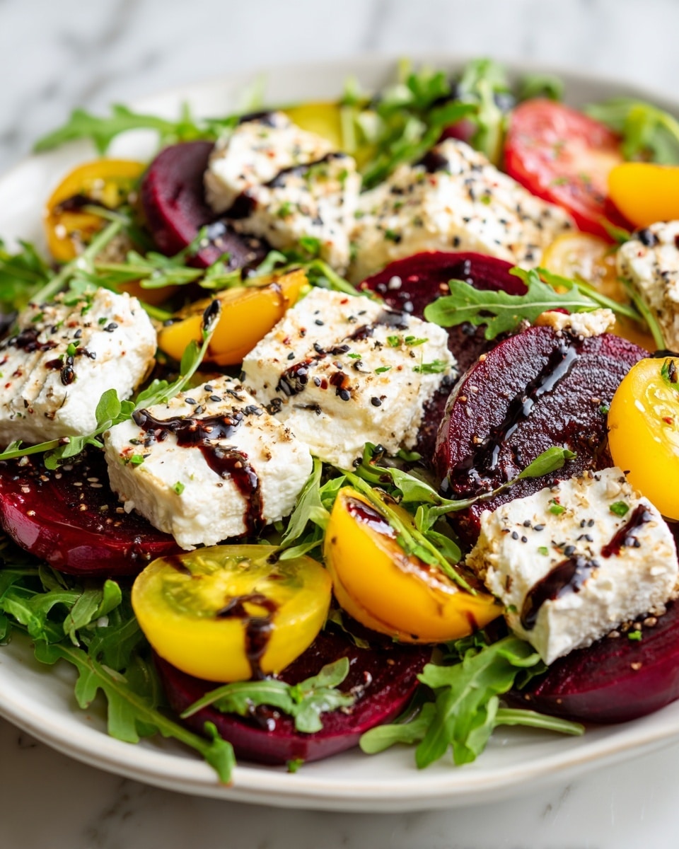 Beet Salad with Goat Cheese and Balsamic Vinaigrette Recipe - Recipe Image