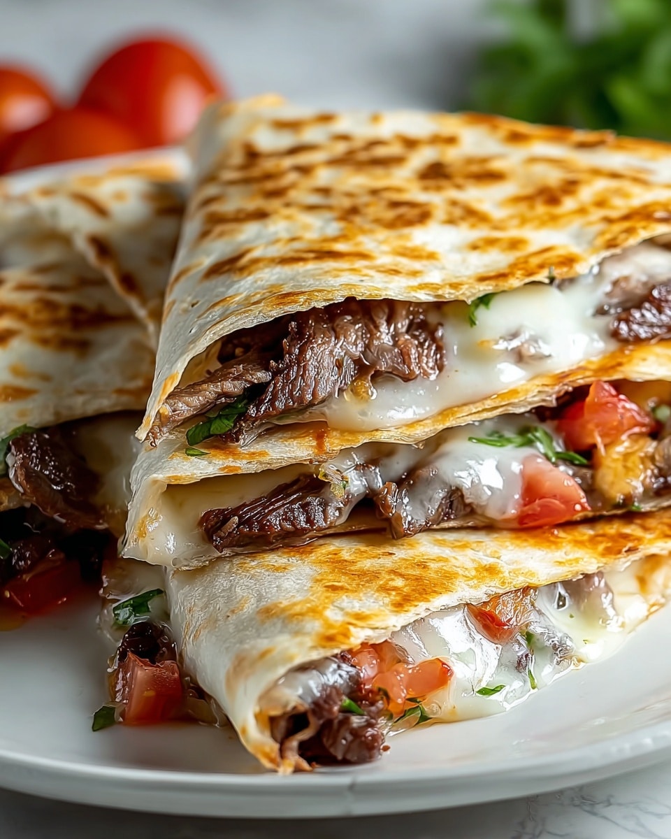 Steak Cheese Quesadillas on Blackstone Recipe - Recipe Image