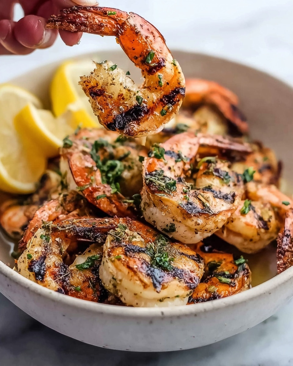 BBQ Grilled Prawns with Garlic, Lemon & Chilli Recipe - Recipe Image