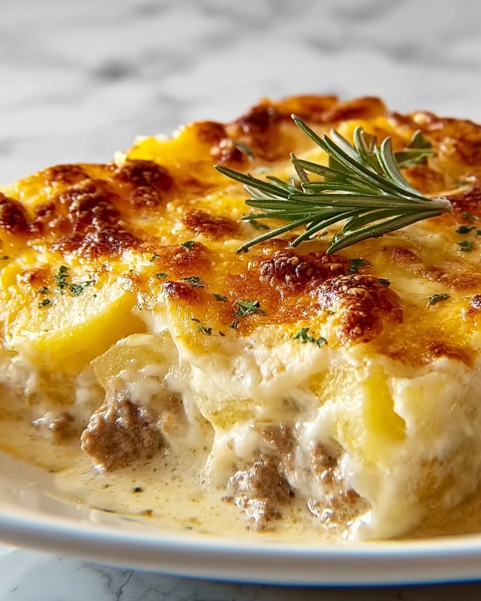 Beef Potato Cheese Casserole Recipe - Recipe Image