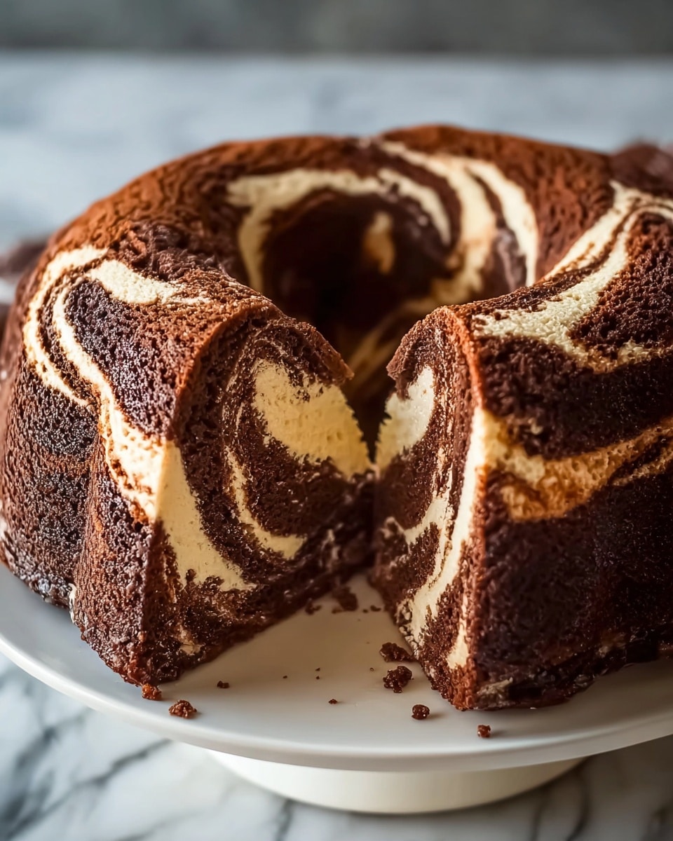 Double Chocolate Ricotta Marble Cake Recipe - Recipe Image