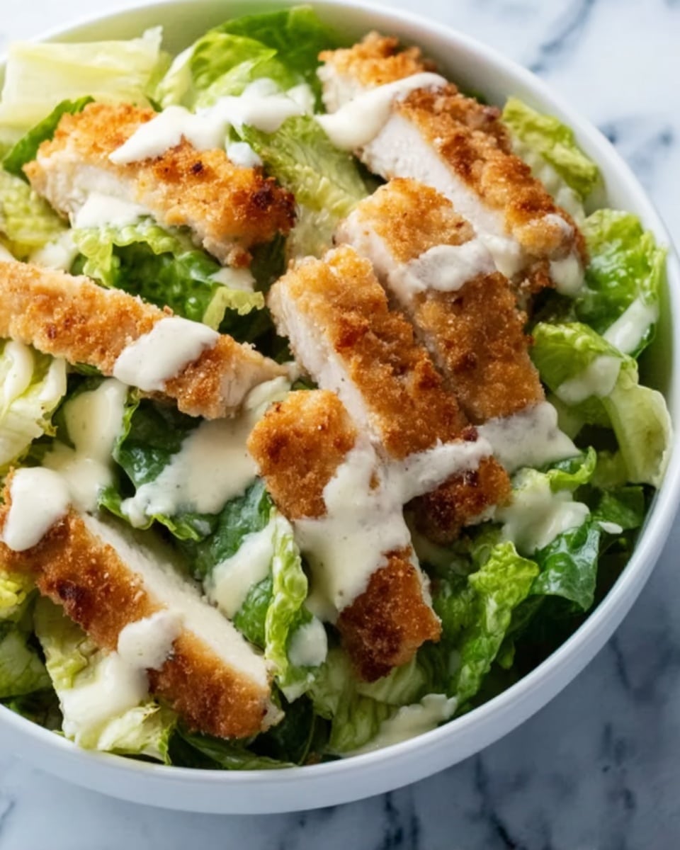 Crispy Chicken Caesar Salad Recipe - Recipe Image