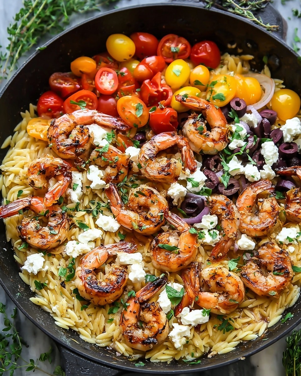 Greek Shrimp with Orzo and Feta Recipe - Recipe Image