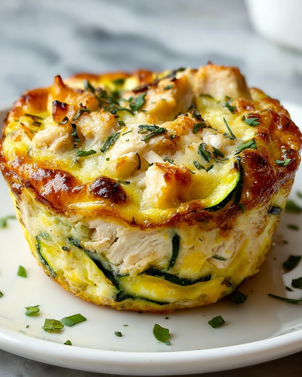 Chicken, Cheese, and Zucchini Muffins Recipe - Recipe Image