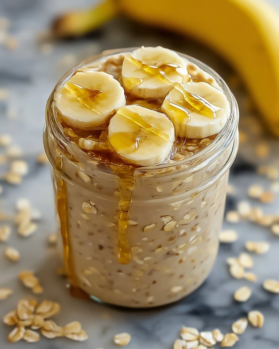 Peanut Butter & Banana Overnight Oats Recipe - Recipe Image