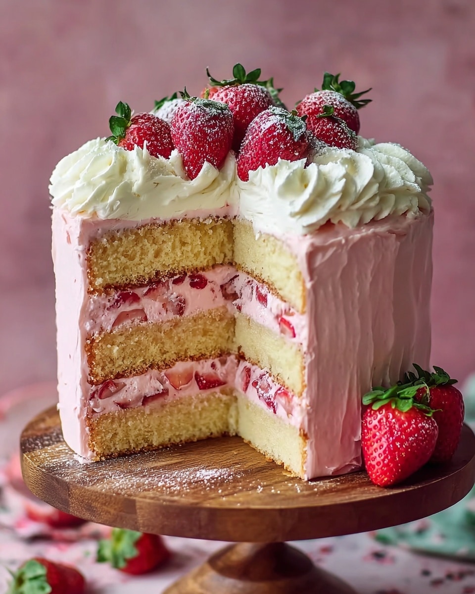 Best Strawberry Cake Ever Recipe - Recipe Image