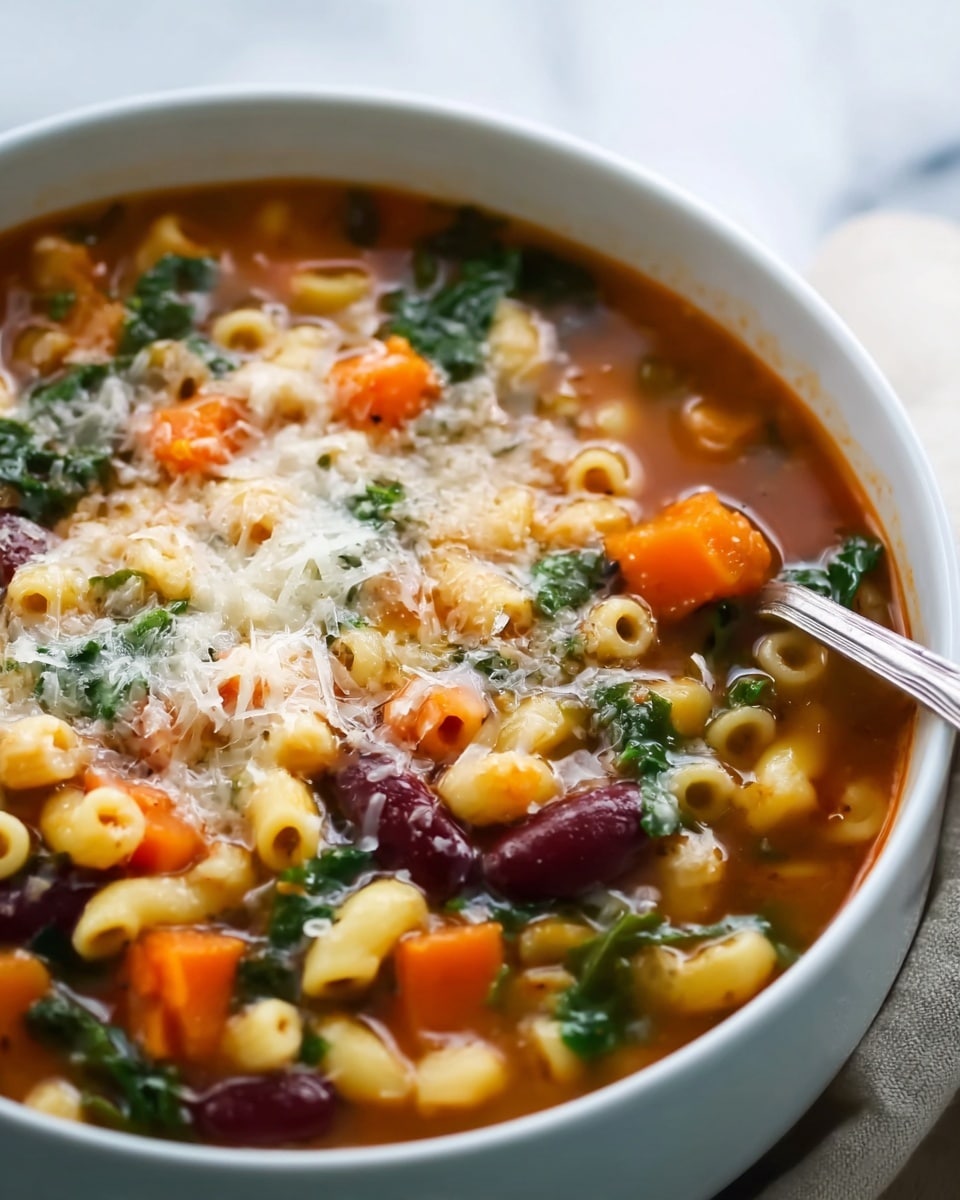 Classic Minestrone Soup with Gluten-Free Noodles Recipe - Recipe Image