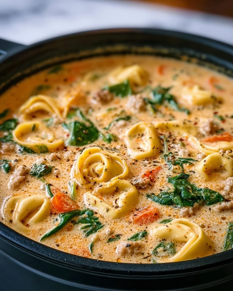 Slow Cooker Creamy Tortellini Soup Recipe - Recipe Image