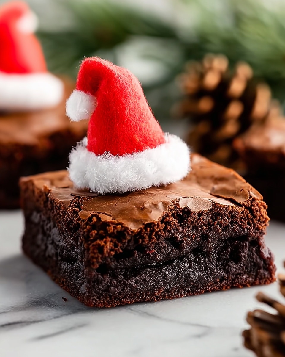 Santa Hat Brownies Recipe - Recipe Image
