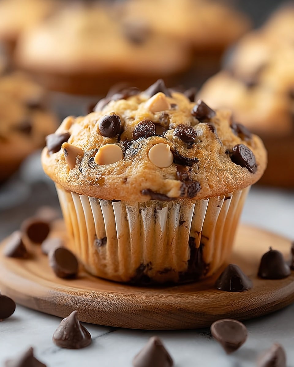 Greek Yogurt Peanut Butter Muffins with Chocolate Chips Recipe - Recipe Image